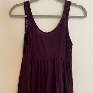 Express Plum Lace Tank Top